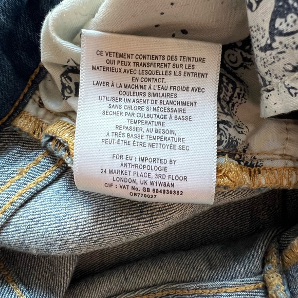 Anthropologie Pilcro & the Letterpress Mid Rise Slim Denim Shorts Size 26 Petite - Picture 8 of 9